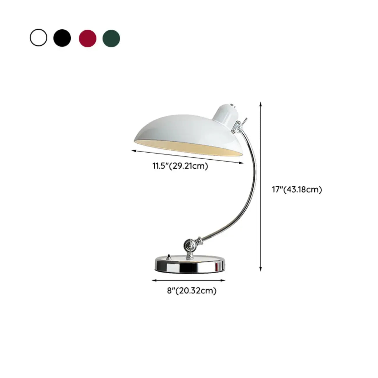 Lampe de table arquée argentée à brancher pour salon