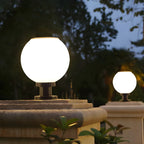 Lampe de table LED globe classique avec abat-jour blanc pour jardin