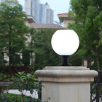 Lampe de table LED globe classique avec abat-jour blanc pour jardin
