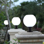 Lampe de table LED globe classique avec abat-jour blanc pour jardin