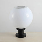 Lampe de table LED globe classique avec abat-jour blanc pour jardin