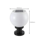Lampe de table LED globe classique avec abat-jour blanc pour jardin
