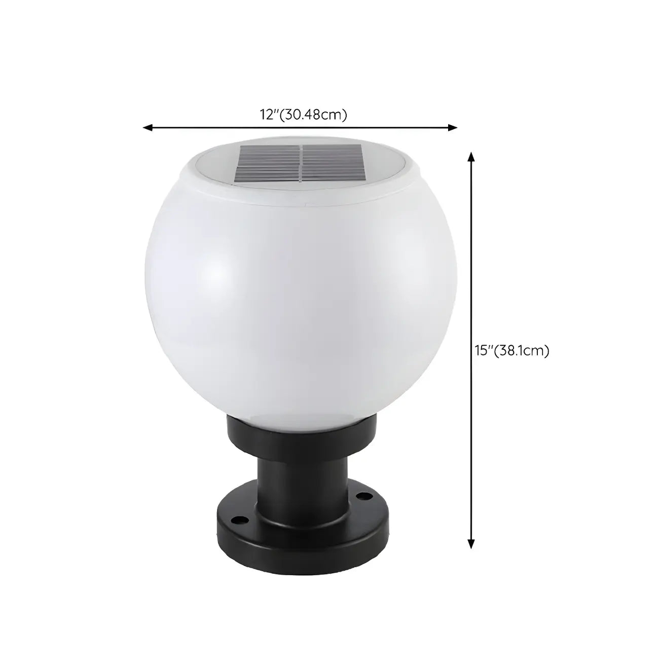 Lampe de table LED globe classique avec abat-jour blanc pour jardin