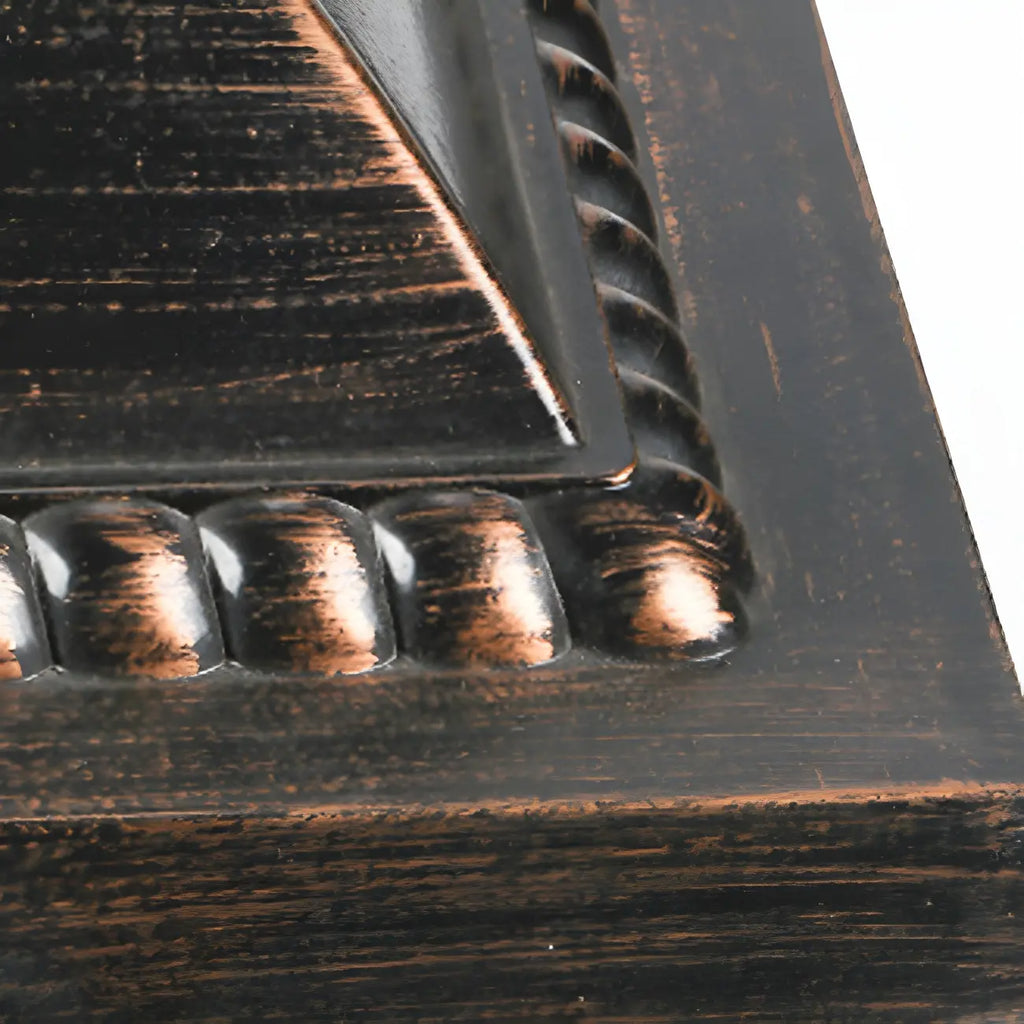 Lampe de table carrée noire d'extérieur avec design de lanterne