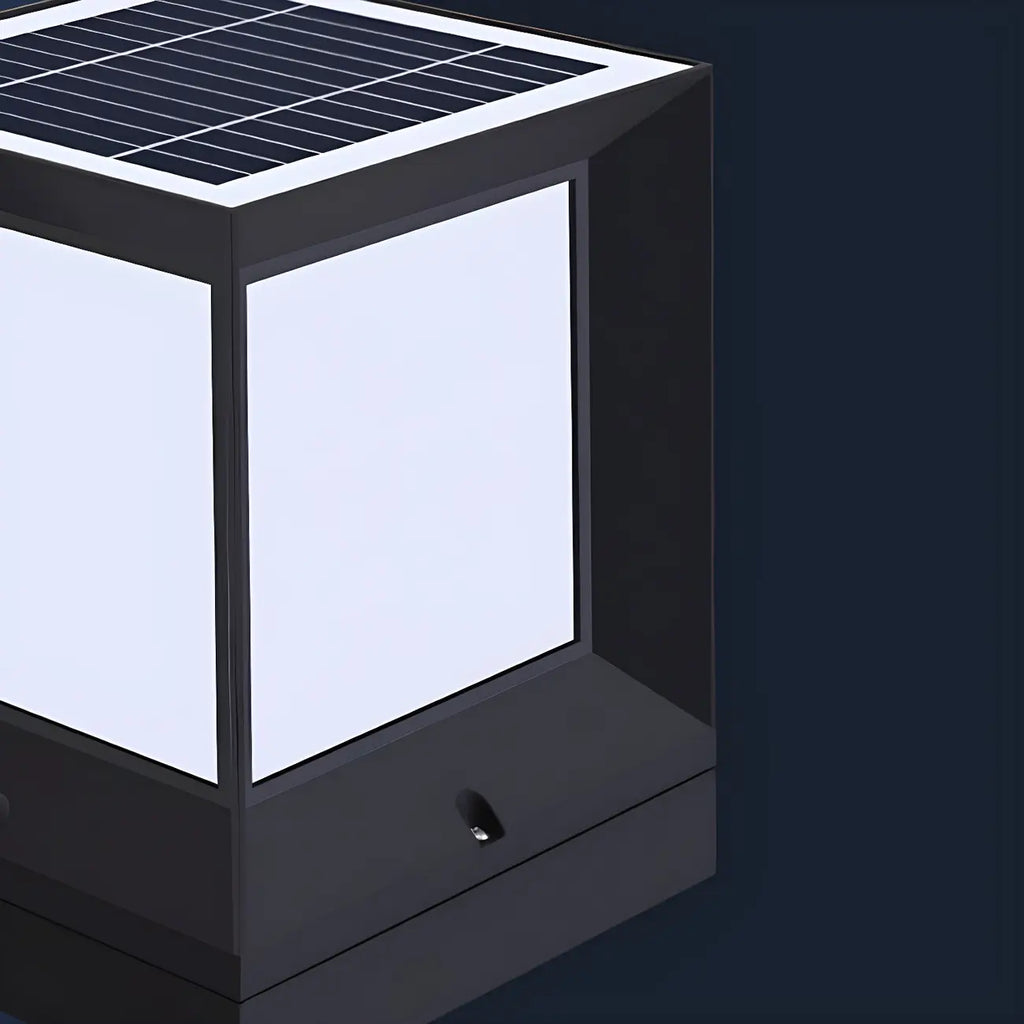 Lampadaires extérieurs solaires LED noirs modernes et élégants
