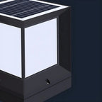 Lampadaires extérieurs solaires LED noirs modernes et élégants
