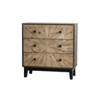 Charmante commode en bois de style célibataire, finition naturelle