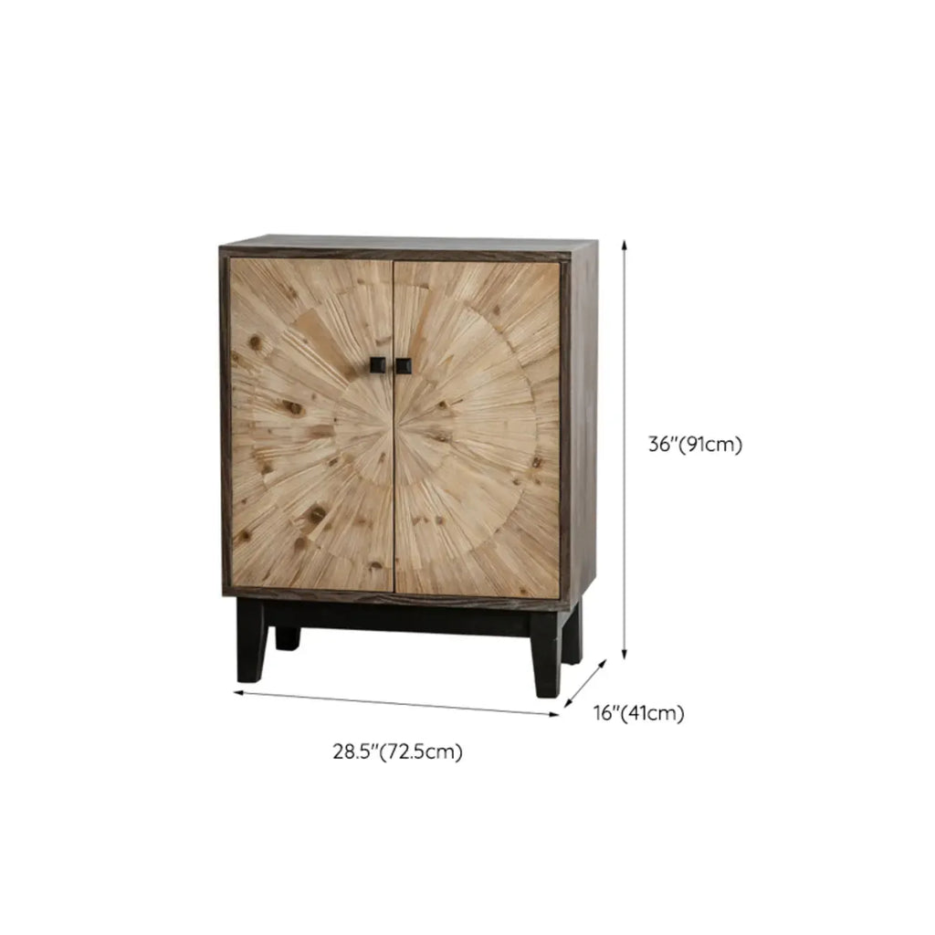 Charmante commode en bois de style célibataire, finition naturelle