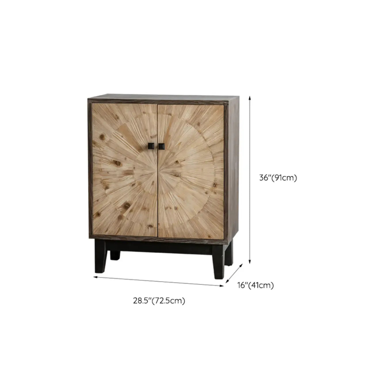Charmante commode en bois de style célibataire, finition naturelle