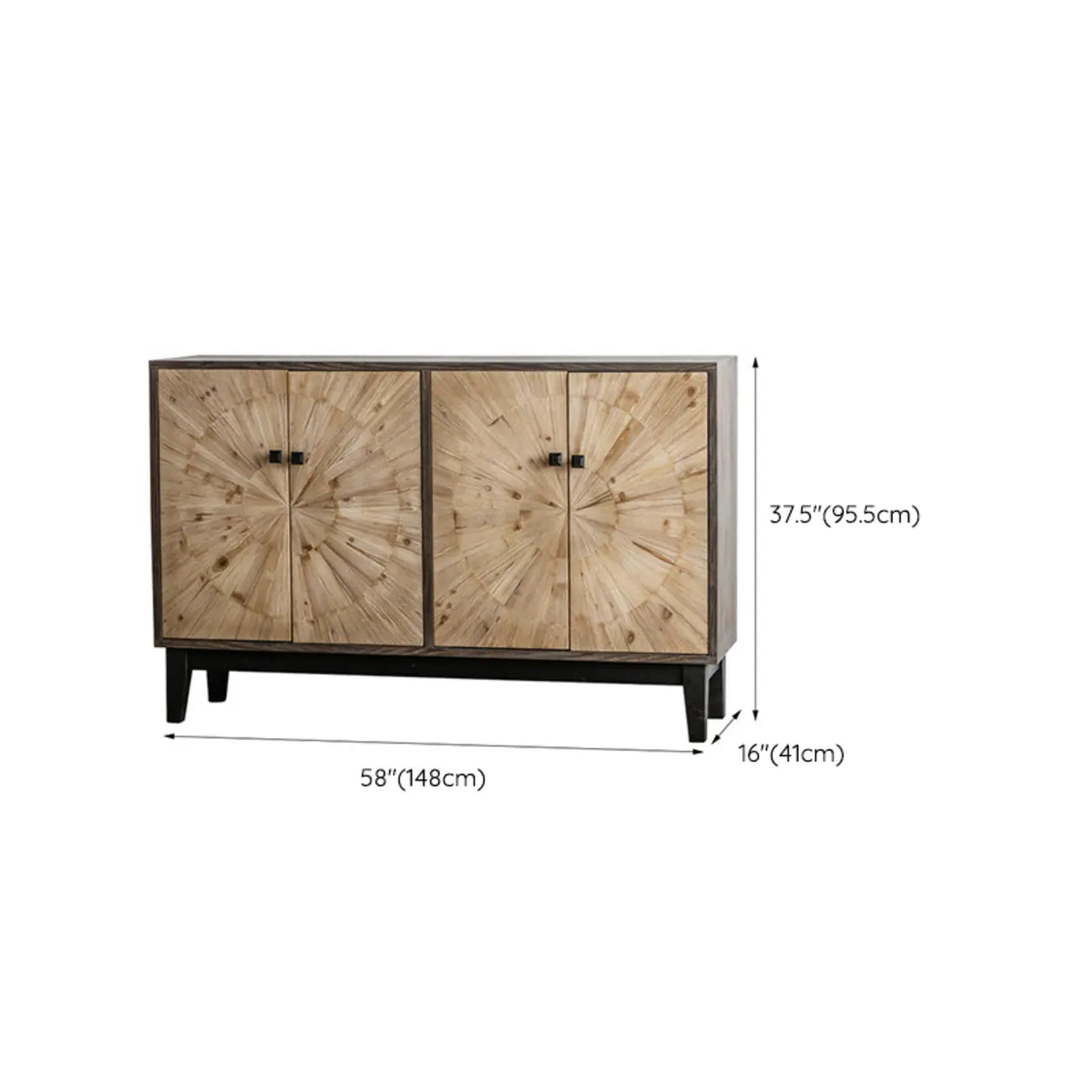 Charmante commode en bois de style célibataire, finition naturelle