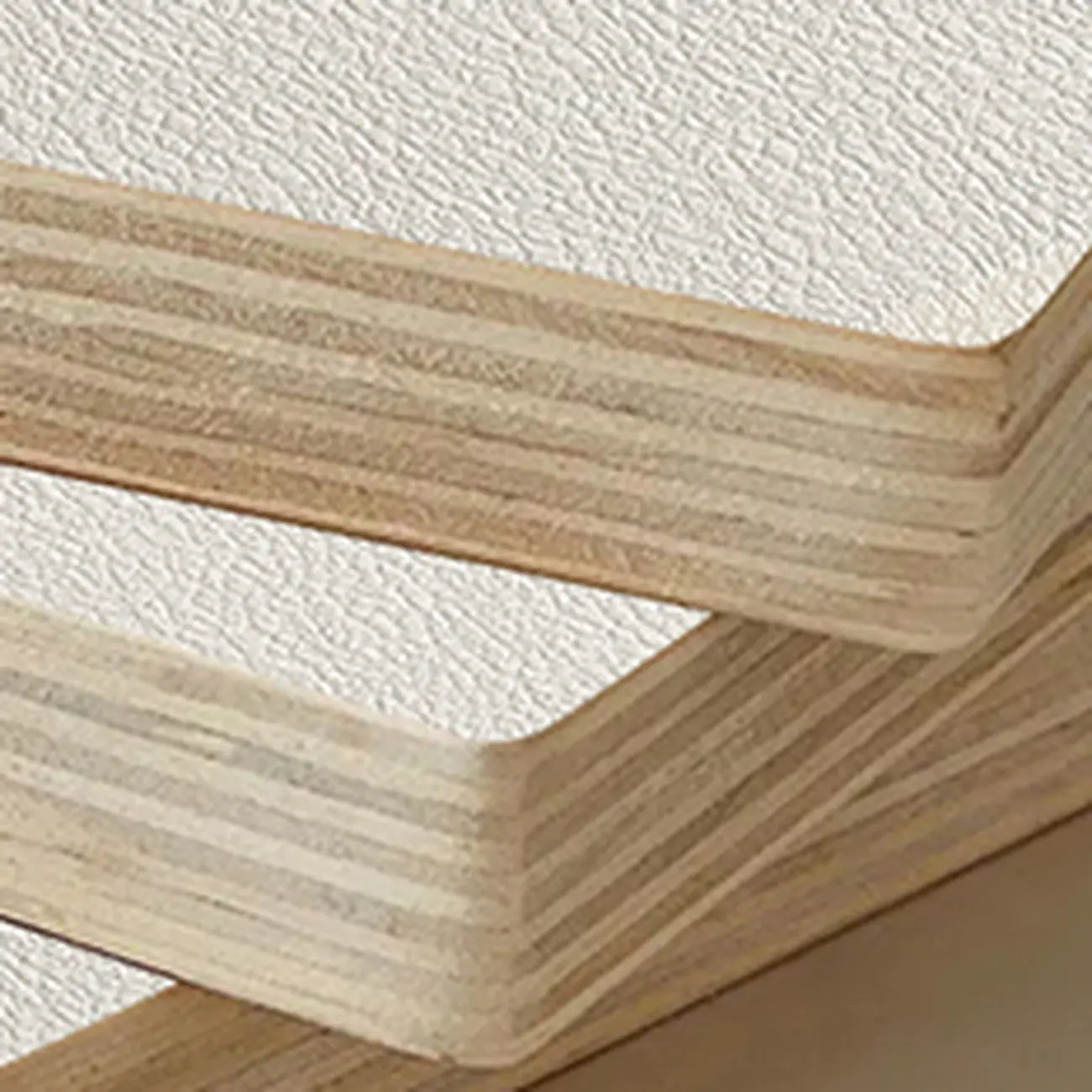 Commode double horizontale en bois couleur crème, éclairage inclus