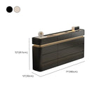 Commode double horizontale en bois couleur crème, éclairage inclus
