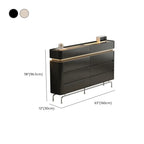 Commode double horizontale en bois couleur crème, éclairage inclus
