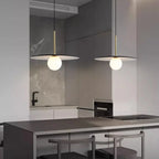 Suspension moderne en verre globe réglable pour la décoration de cuisine