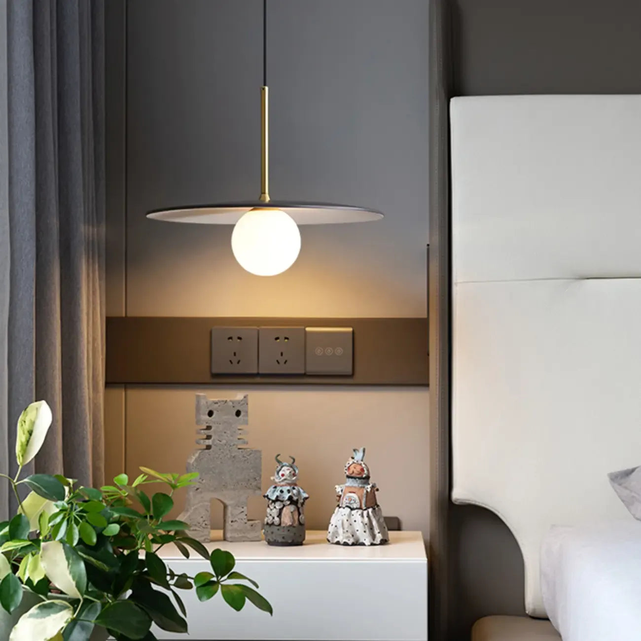 Suspension moderne en verre globe réglable pour la décoration de cuisine