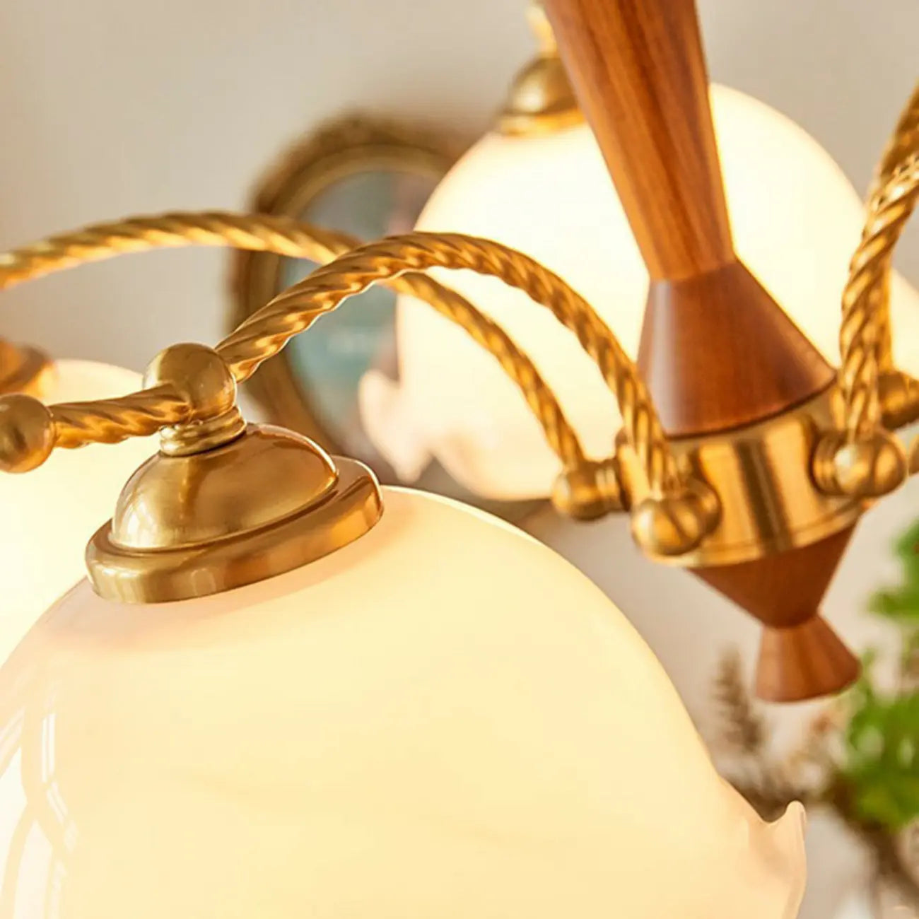 Lustre moderne blanc en forme de dôme à longueur ajustable