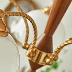 Lustre moderne blanc en forme de dôme à longueur ajustable