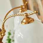 Lustre moderne blanc en forme de dôme à longueur ajustable