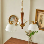 Lustre moderne blanc en forme de dôme à longueur ajustable