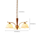 Lustre moderne blanc en forme de dôme à longueur ajustable
