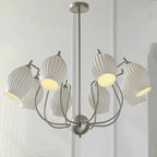 Lustre moderne et élégant en verre blanc pour salon