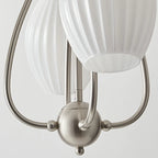 Lustre moderne et élégant en verre blanc pour salon