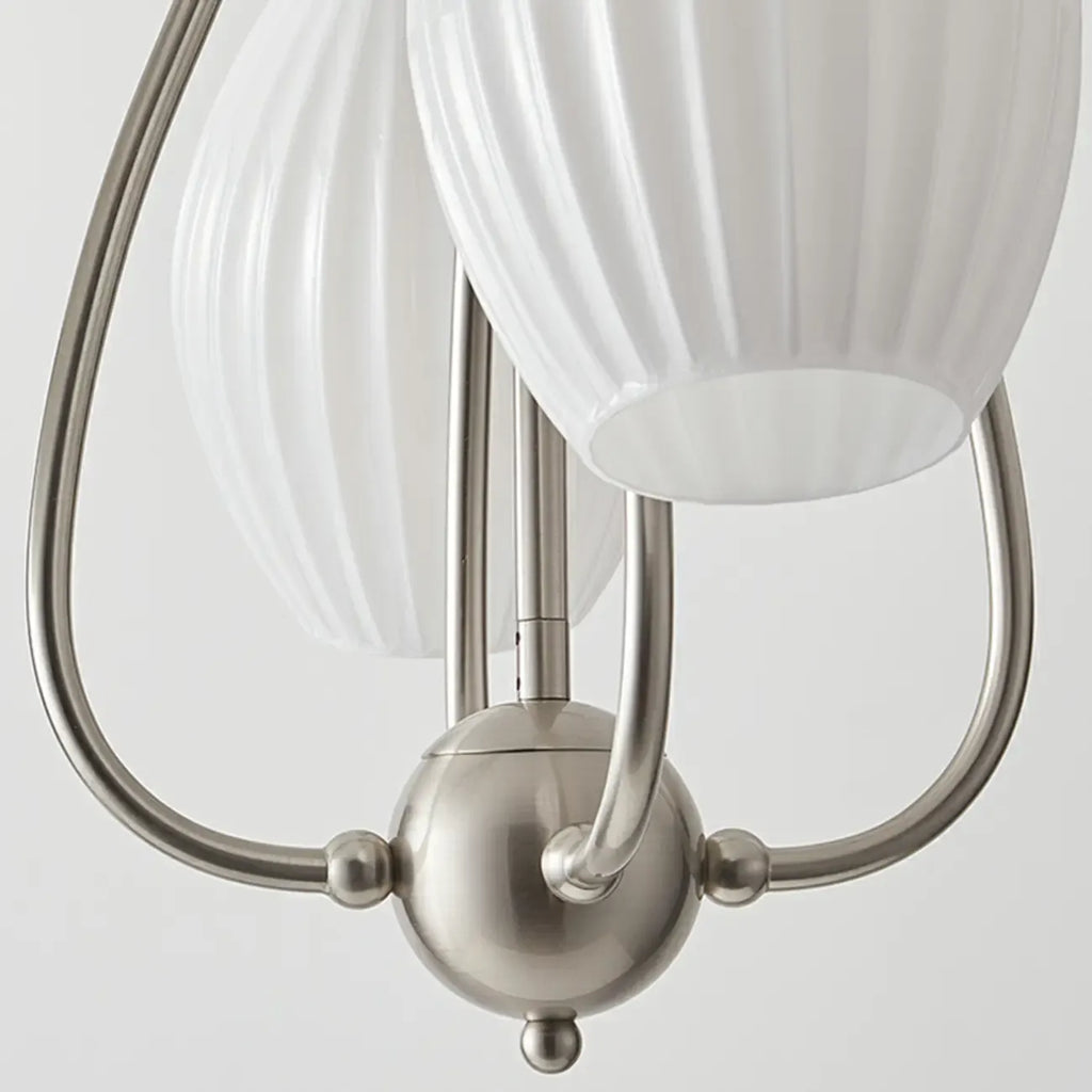 Lustre moderne et élégant en verre blanc pour salon