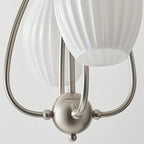 Lustre moderne et élégant en verre blanc pour salon