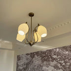 Lustre moderne et élégant en verre blanc pour salon