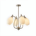 Lustre moderne et élégant en verre blanc pour salon