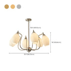 Lustre moderne et élégant en verre blanc pour salon