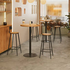 Ensemble bar Cosmopolitan en bois clair avec table ronde