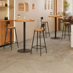 Ensemble bar Cosmopolitan en bois clair avec table ronde