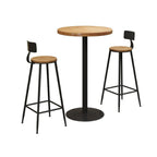 Ensemble bar Cosmopolitan en bois clair avec table ronde