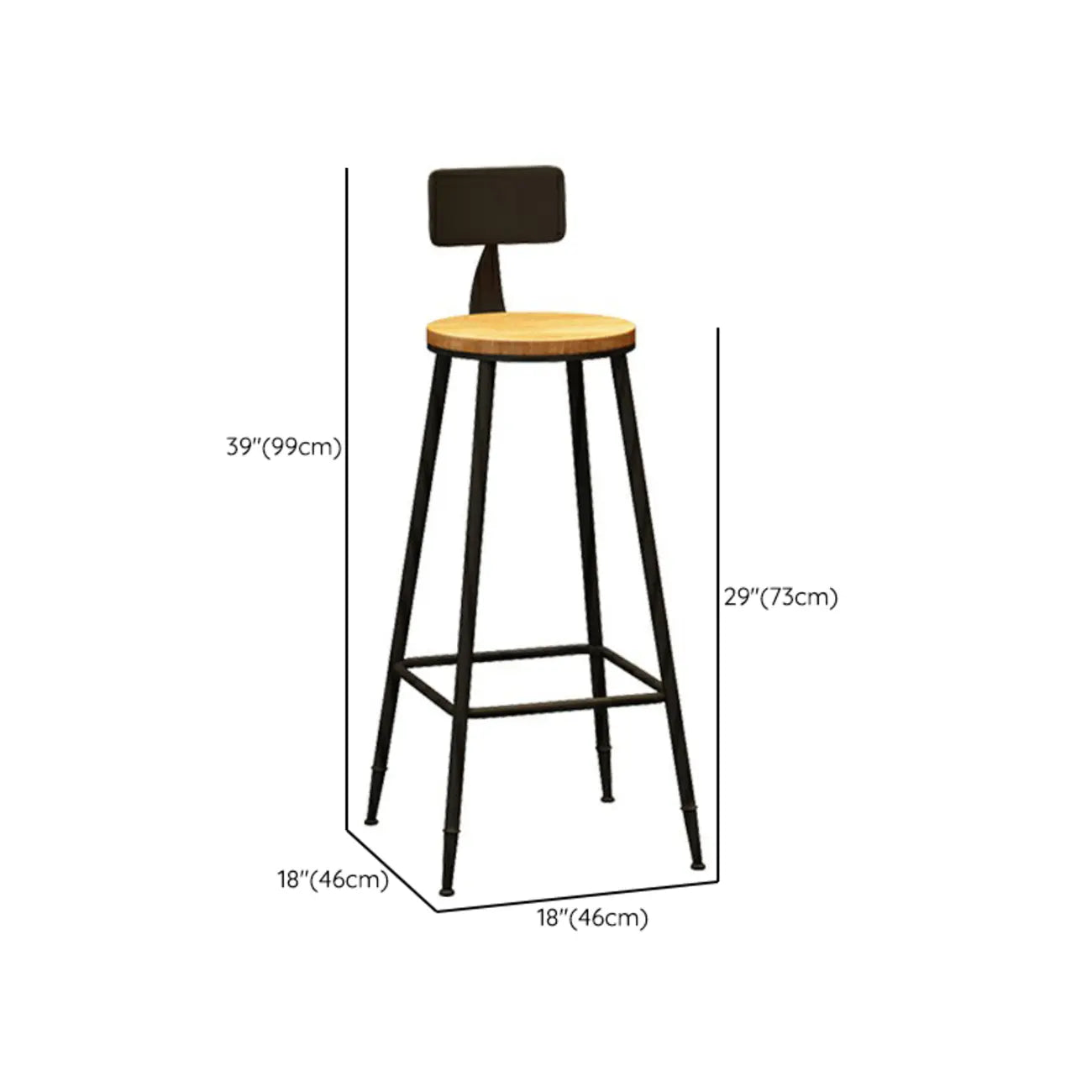 Ensemble bar Cosmopolitan en bois clair avec table ronde
