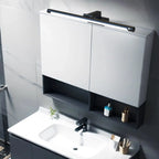 Luminaire de salle de bain tubulaire noir élégant et moderne à DEL