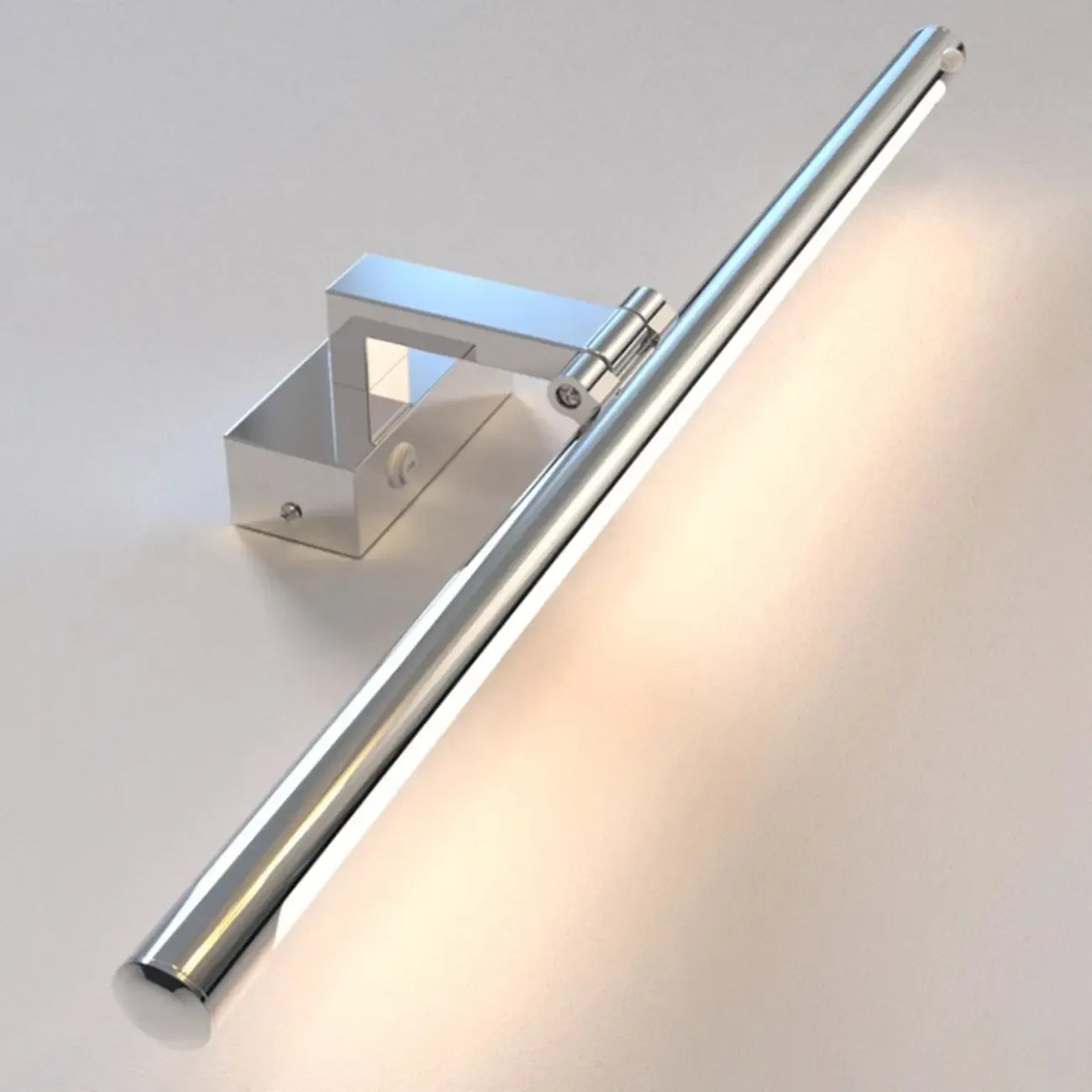 Luminaire de salle de bain tubulaire noir élégant et moderne à DEL