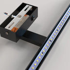 Luminaire de salle de bain tubulaire noir élégant et moderne à DEL