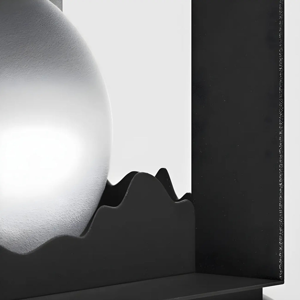 Lampe de table carrée élégante en acier inoxydable noir
