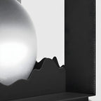 Lampe de table carrée élégante en acier inoxydable noir