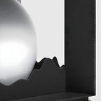 Lampe de table carrée élégante en acier inoxydable noir