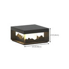 Lampe de table carrée élégante en acier inoxydable noir