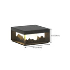 Lampe de table carrée élégante en acier inoxydable noir