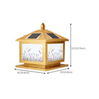 Lampadaires solaires d'extérieur traditionnels en laiton en forme de maison