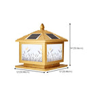 Lampadaires solaires d'extérieur traditionnels en laiton en forme de maison