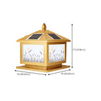 Lampadaires solaires d'extérieur traditionnels en laiton en forme de maison