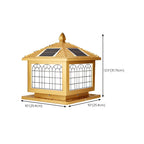 Lampadaires solaires d'extérieur traditionnels en laiton en forme de maison