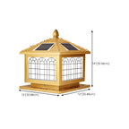 Lampadaires solaires d'extérieur traditionnels en laiton en forme de maison