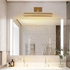 Applique murale LED moderne droite à 2 lumières avec abat-jour en cuivre