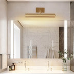 Applique murale LED moderne droite à 2 lumières avec abat-jour en cuivre